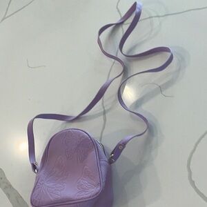 Purple Butterfly Embossed Women's/kids Bag